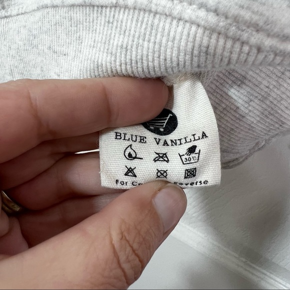 Blue Vanilla Funnel Neck 3/4 Sleeve Top in Oatmeal Size S - Picture 9 of 10